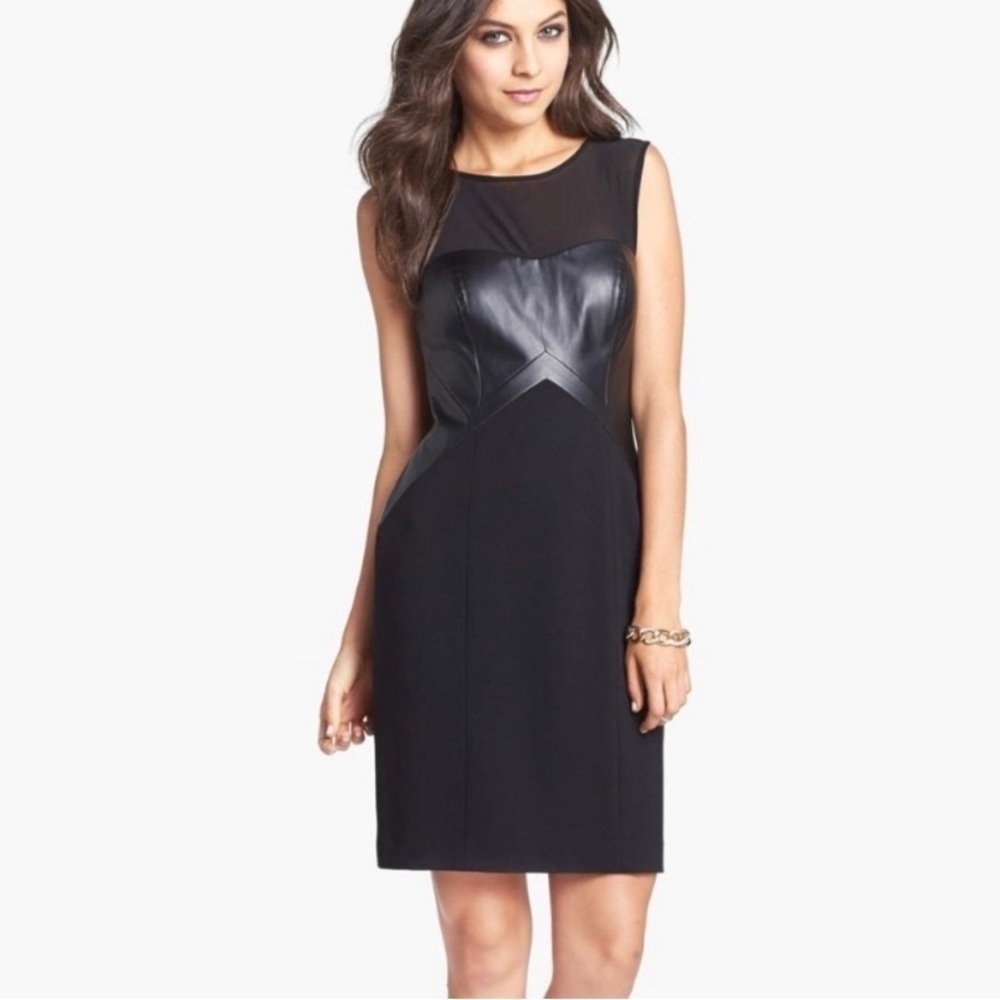 Aidan Mattox Faux Leather Dress Size 0